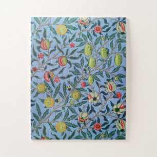 Vintage Fruit Pomegranate Ornament Illustration Jigsaw Puzzle