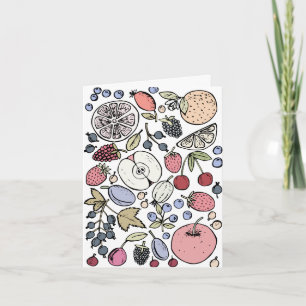 Vintage fruit themed card