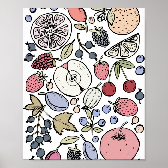 Vintage fruit themed, vintage poster (Front)