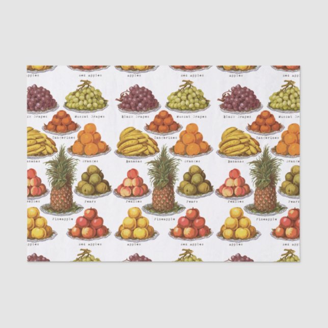Vintage Fruit Tissue Paper (Front)