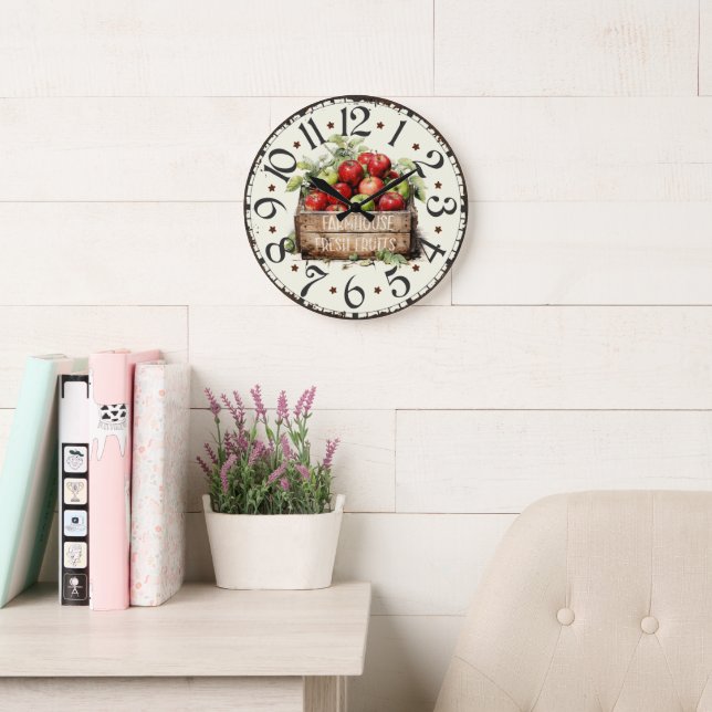 Vintage Fruit Wall Clock (Reading Room)