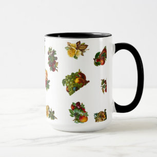 Vintage Fruits & Flowers Mug
