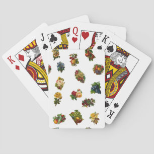Vintage Fruits & Flowers Playing Cards