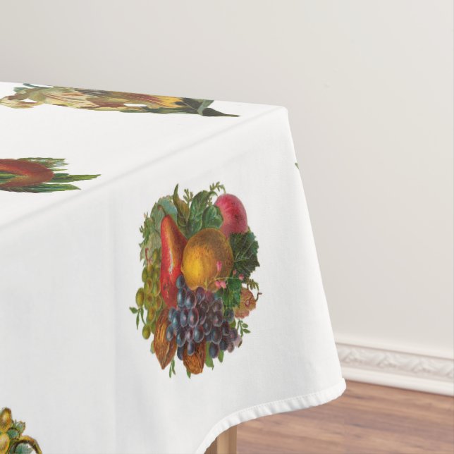 Vintage Fruits & Flowers Tablecloth (In Situ)