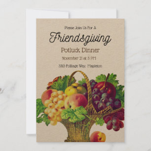 Vintage  Fruits - Friendsgiving Invitation