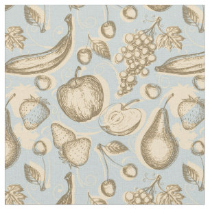 Vintage fruits pattern fabric