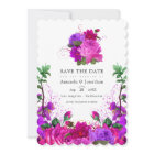 Vintage Fuchsia and Purple Floral Wedding Photo