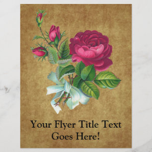 Vintage Fuchsia Rose Flyer