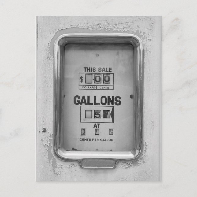 Vintage Fuel Pump / Bowser Dial - Postcard (Front)