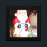 Vintage Fun Santa with Snow Art Print Gift Box<br><div class="desc">Vintage Fun Santa with Snow Art Print Introducing the "Vintage Fun Santa with Snow Art Print, " a charming and nostalgic piece that captures the essence of a classic Christmas. This artwork features a close-up, centred depiction of a vintage Santa Claus figurine, evoking warm memories of holiday celebrations. Design: Vintage...</div>