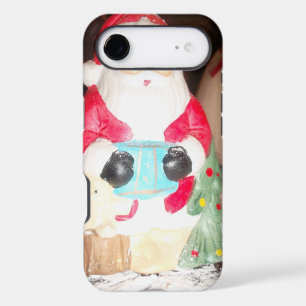 Vintage Fun Santa with Snow   Nostalgic Holiday Ar
