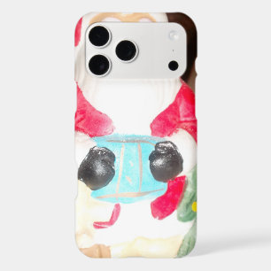 Vintage Fun Santa with Snow Nostalgic Holiday Ar