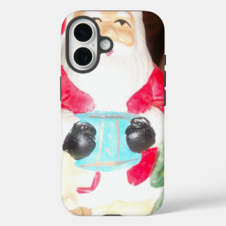 Vintage Fun Santa with Snow | Nostalgic Holiday Ar iPhone 16 Case