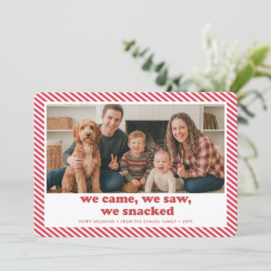 Vintage Fun Unique Funny Family Photo Christmas Holiday Card