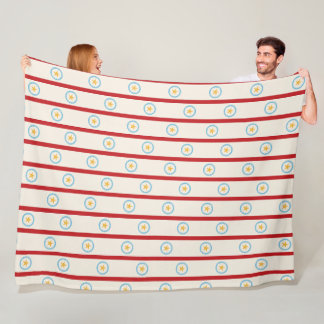 Vintage Funhouse Circus Stars  Fleece Blanket