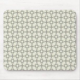 Vintage Funk Geometric Mousepad, Ivory Mouse Mat
