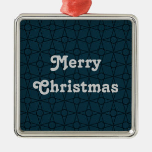 Vintage Funk Premium Ornament, Dark Blue Metal Tree Decoration