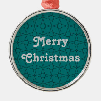 Vintage Funk Premium Ornament, Teal Metal Tree Decoration