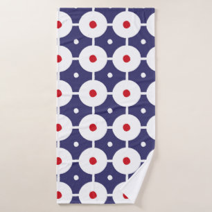 vintage funky retro seamless pattern. Seamless ret Bath Towel