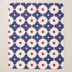 vintage funky retro seamless pattern. Seamless ret Sherpa Blanket