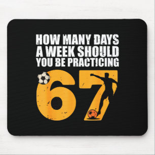 Vintage Funny 67 Football Humor Meme Practicing  Mouse Mat