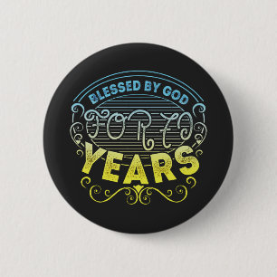 vintage Funny 70 years old saying quote 6 Cm Round Badge