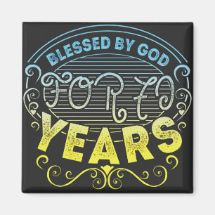 vintage Funny 70 years old saying quote Magnet