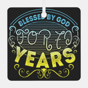 vintage Funny 70 years old saying quote Metal Tree Decoration