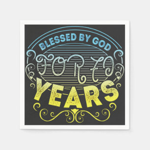 vintage Funny 70 years old saying quote Napkin