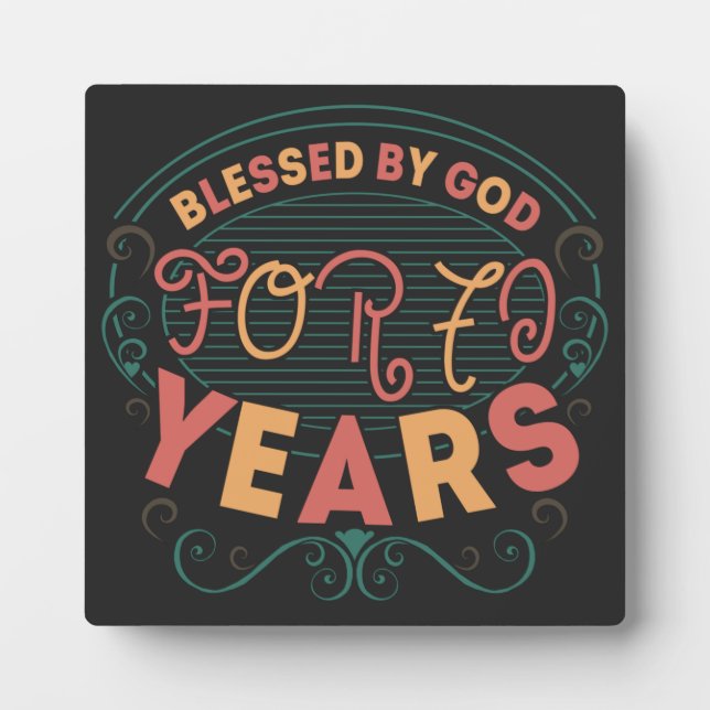 vintage Funny 70 years old saying quote Plaque (Front)