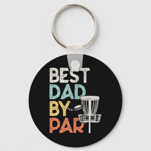 Vintage Funny Best Dad By Par - Disc Golf Dad Key Ring