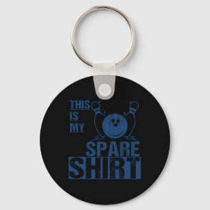Vintage Funny Bowling League Team This Is My Spare Key Ring