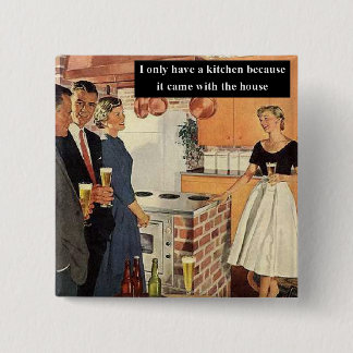 Vintage Funny Bridal Shower / House Warming Party 15 Cm Square Badge