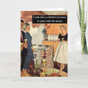 Vintage Funny Bridal Shower / House Warming Party Card
