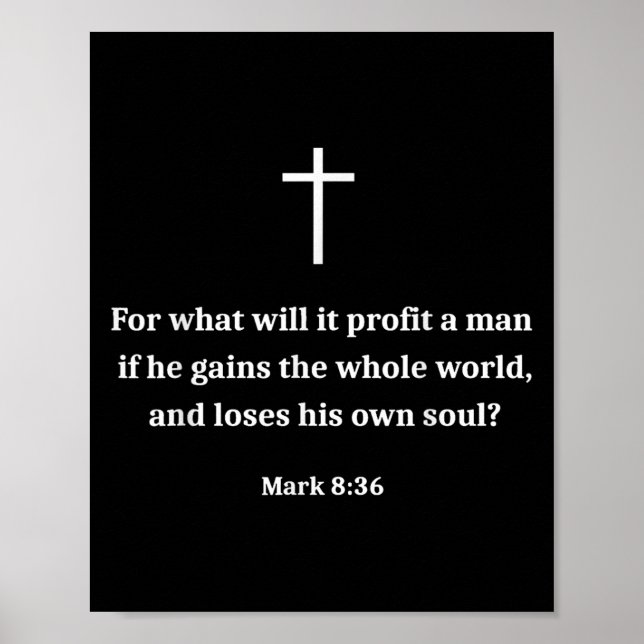 Vintage Funny Christian Motivational Bible Verse M Poster (Front)