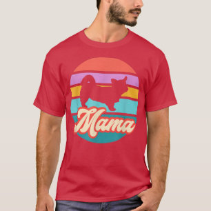 Vintage Funny Corgi Mama Dog Mom Mother's Day Birt T-Shirt