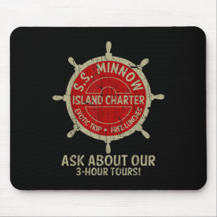 Vintage Funny Cruise Ship Retro Ships Boat Trip Mouse Mat