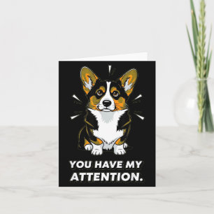 Vintage Funny Cute Corgi Dog Design For Men Women  Card