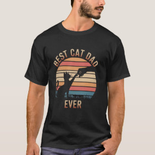 Vintage Funny Daddy Retro Cat Bump Fist Best Cat D T-Shirt