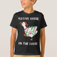 Vintage Funny Festive Goose On The Loose Christmas
