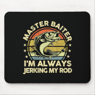 Vintage Funny Fishing Master Iter Im Always Jerkin Mouse Mat