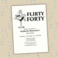Vintage Funny Flirty Forty Woman's 40th Birthday