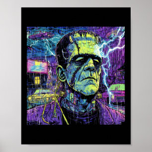 Vintage Funny Frankenstein Monster Lovers Spooky H Poster