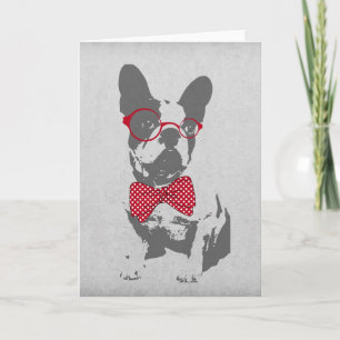 Vintage Funny French Bulldog Card