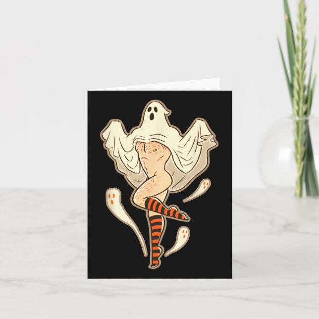 Vintage Funny Gay Halloween  Card (Front)