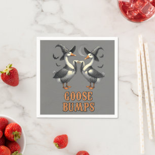 Vintage Funny Goose Bump Halloween Napkin