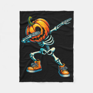 Vintage Funny Halloween Pumpkin Spooky Nuggets Chi Fleece Blanket