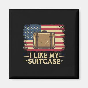 Vintage Funny I Like My Suitcase Trump Meme Magnet