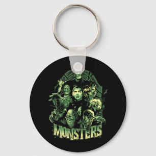 Vintage Funny Monster Mash Frankenstein Horror Mov Key Ring