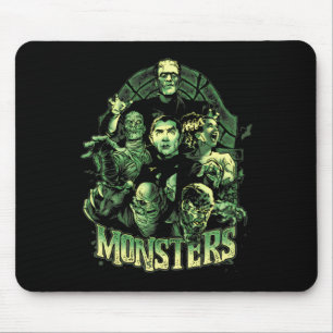 Vintage Funny Monster Mash Frankenstein Horror Mov Mouse Mat